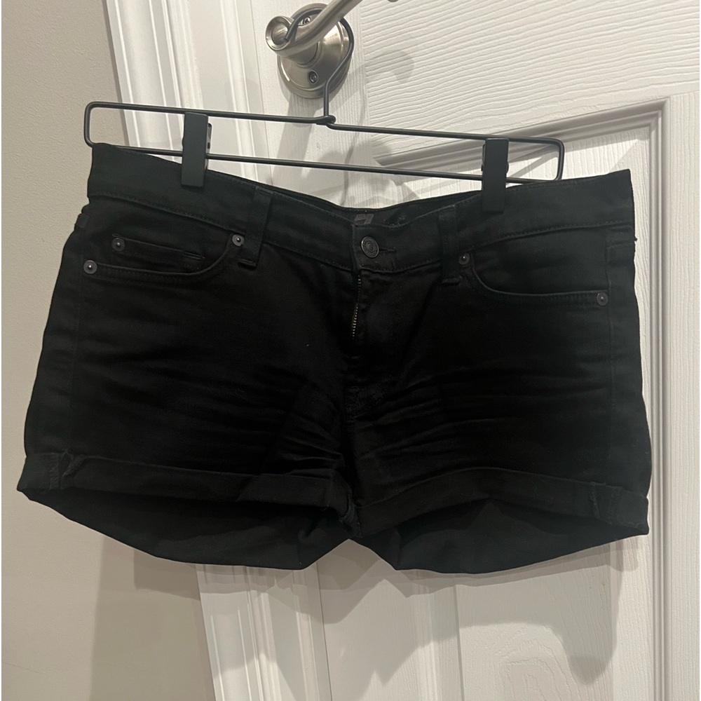 7 All Mankind Womens Black Jean Shorts Size 29 used